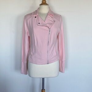 H by Halston Pink Moto Jacket - Lightweight Biker Style 12